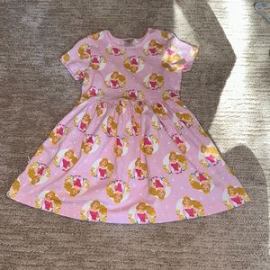 Hanna Andersson Disney Princess Print Knit Dress Aurora sz 4